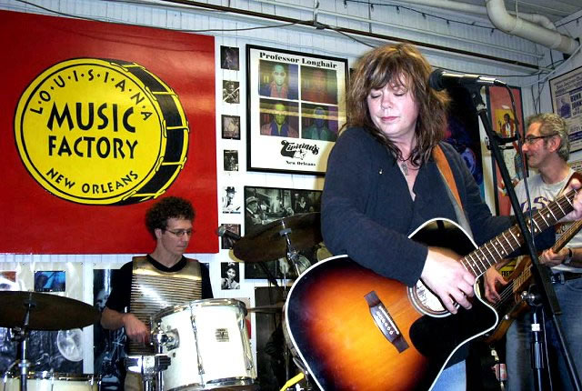 Susan Cowsill, on stage at the Louisiana Music Factory